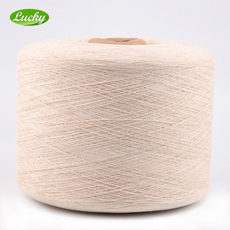 High Quality low twist NE6/1 NE8/1 glove cotton knitting yarn cvc65/35 raw white yarn for knitting glove supplier