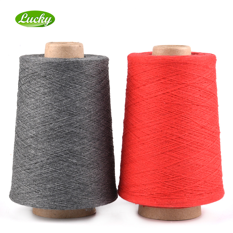 Colorful 20s TC/CVC cotton polyester blended peach colored yarn  colors for knitting socks supplier