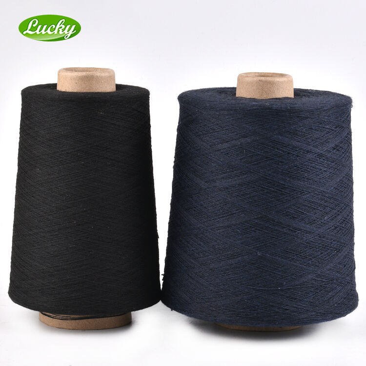 High Quality light blue tc yarn Ne 22S recycled cotton blended yarn uzbekistan manufacture