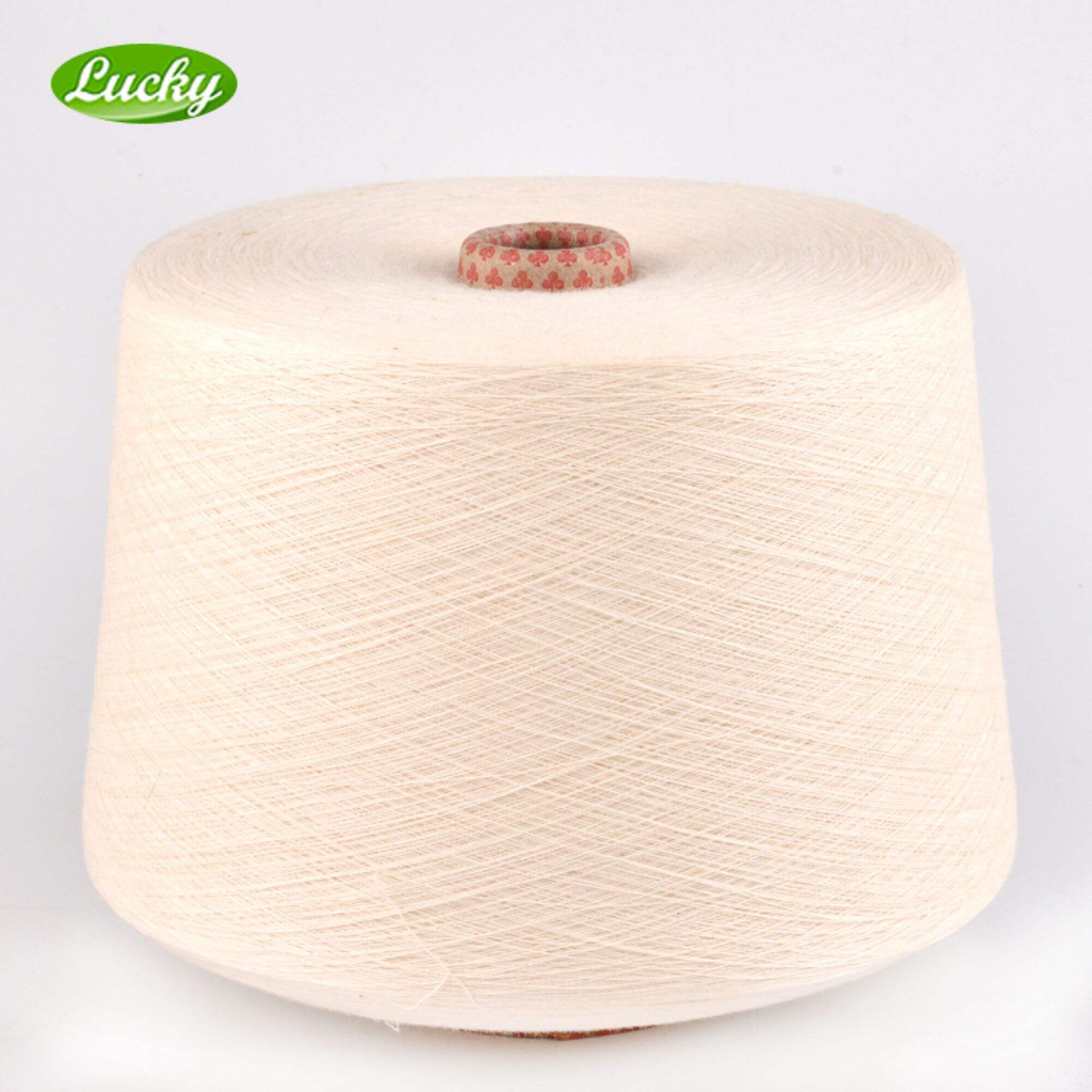 Raw white regenerated ne 16/1 cotton sock yarn reinforcing yarn for socks