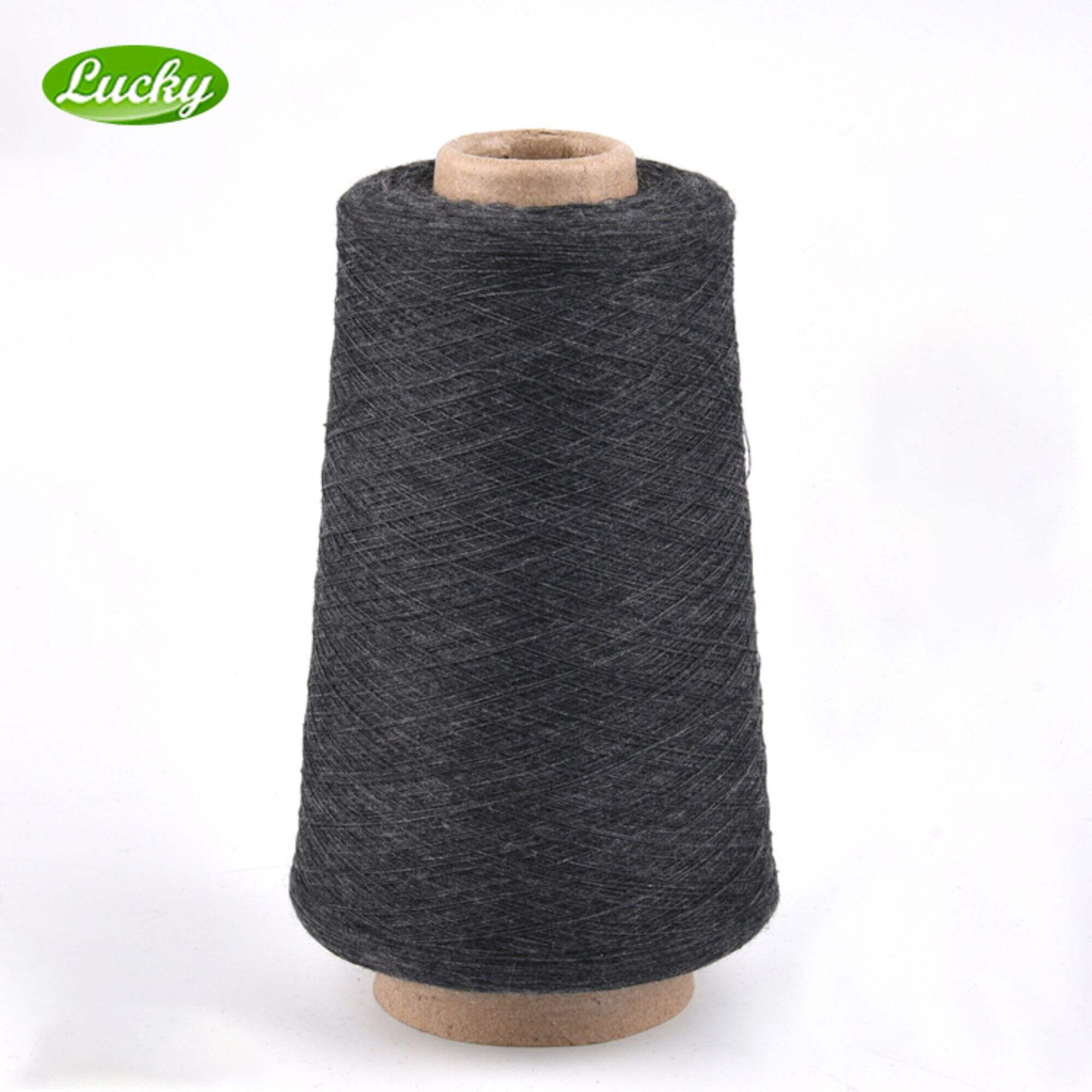 Strong China supplier Aurora competitive price black 30s/1 regenerated blended cotton polyester blended yarn socks yarn