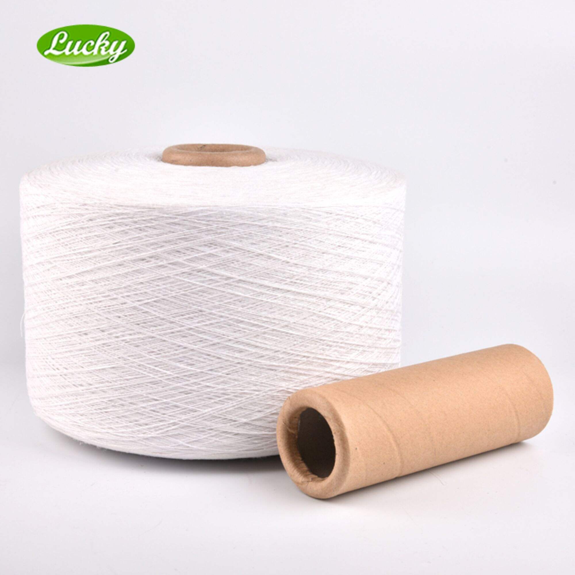 NE10S,NE12S CVC Cheap price white weaving yarn manufacturer cotton polyester yarn for weaving fabric