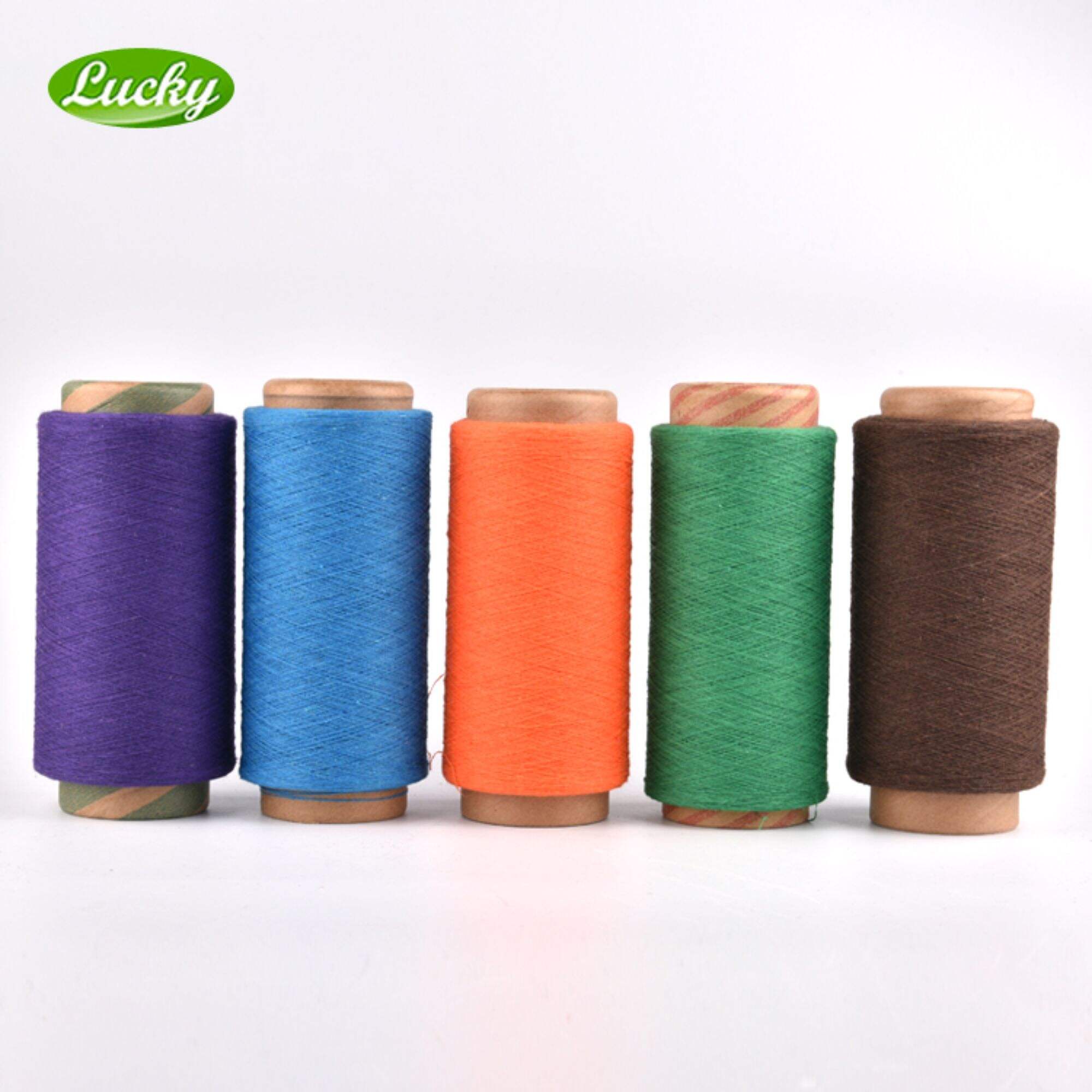 Regenerated GRS 65/35 polyester cotton yarn NE4s think cotton yarns for weaving rugs  yarn and carpets