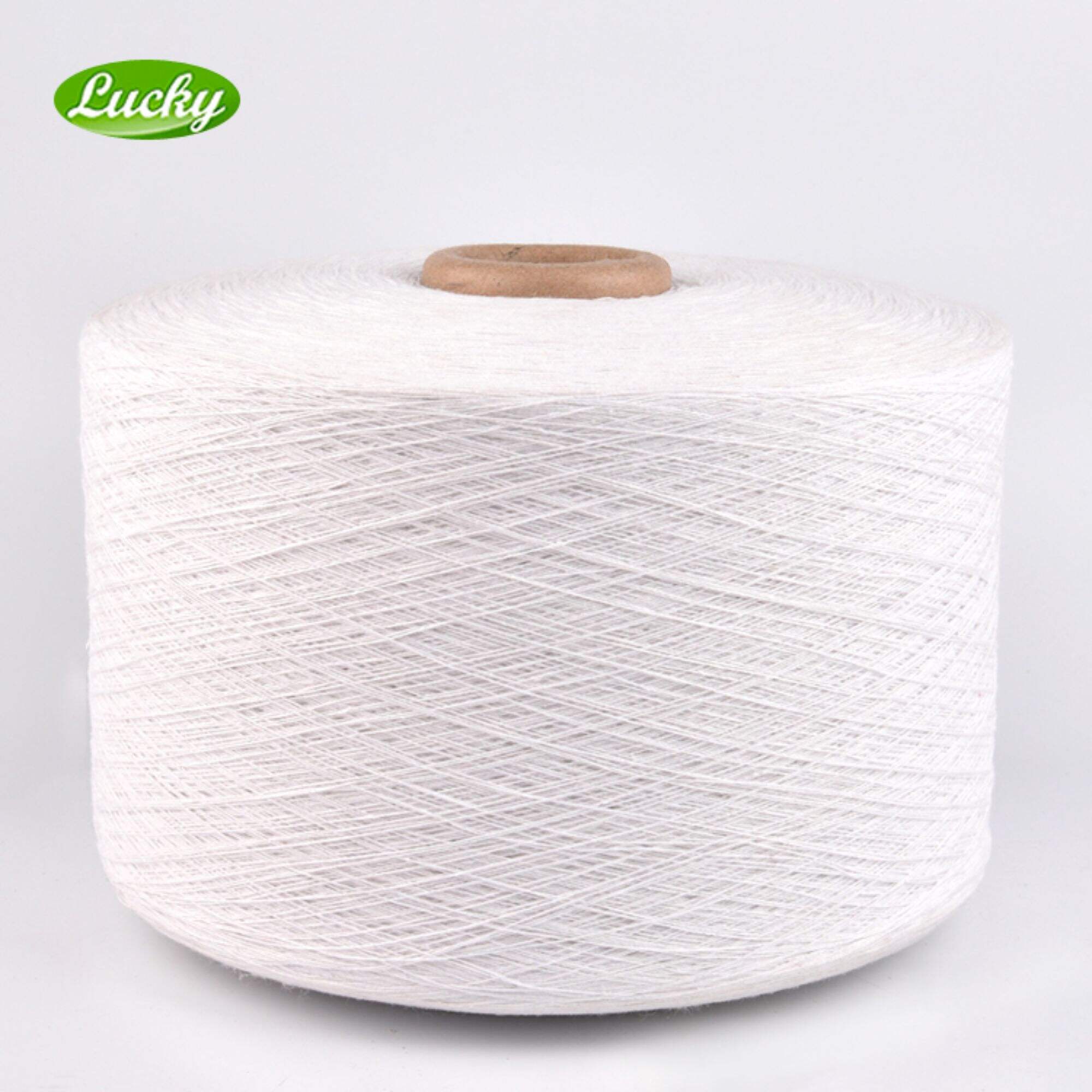 Popular market cotton polyester hand knitting recycled snow white yarn NE28S recycle yarn for weaving knitting