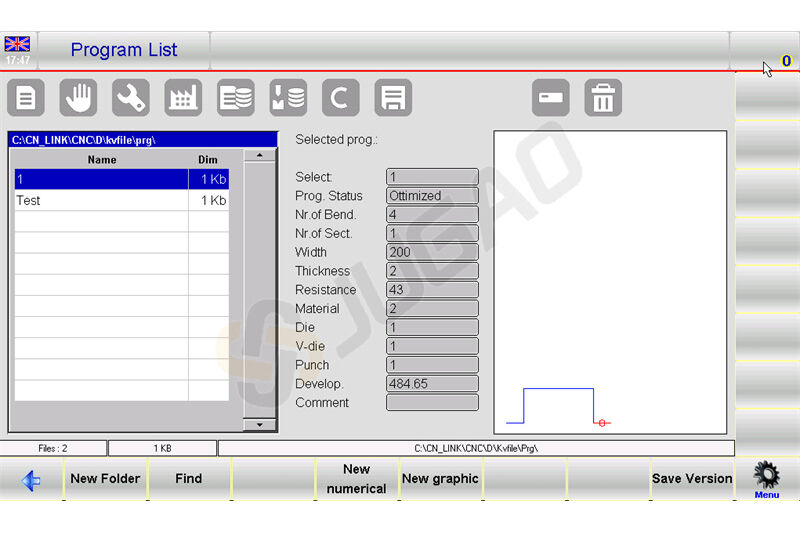 Maximalizace efektivity ohýbání pomocí programování ESA S630