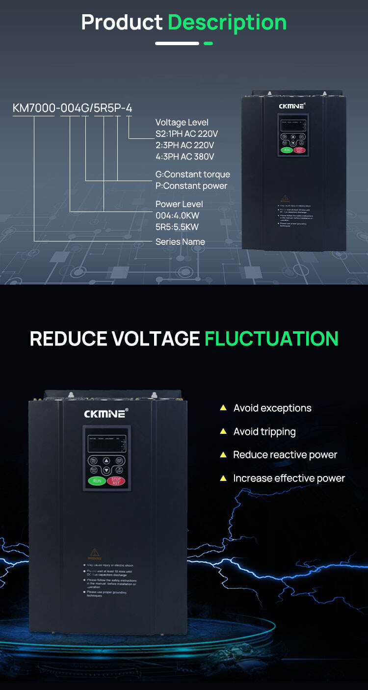 CKMINE Manufacturers Supply Industrial 3 Phase 220V 2.2kW Motor VFD Low Power Variable Frequency Inverter AC Converter Drive factory