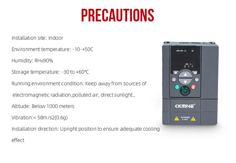 CKMINE Versatile Use 3 Phase 380V AC 0.75kW 500W Low Power VFD Inverter Converters Variable Frequency Drive factory