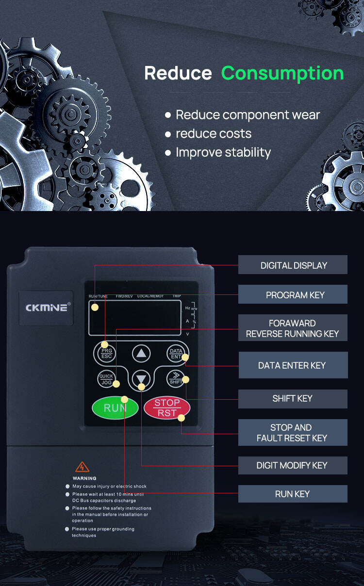 CKMINE 7.5kW Three Phase 220V Variable Frequency Drive AC Motor VFD Inverter 50hz 60hz supplier