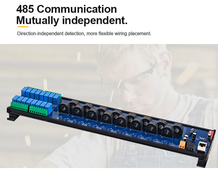product huaqingjun 16 channel rs485 ethernet ac current voltage transformer detect module modbus rtu tcp acquisition module-7