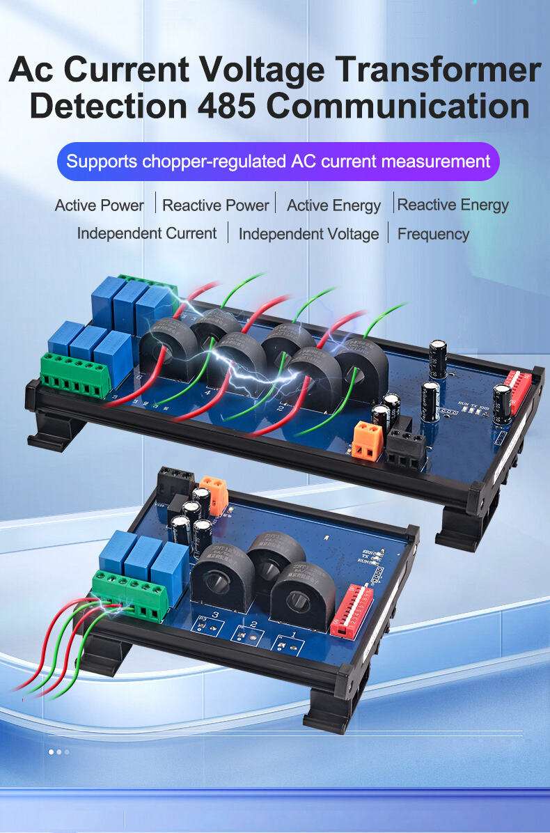 product huaqingjun 12 channel rs485 ethernet ac current voltage transformer detect module modbus rtu modbus tcp acquisition module-1