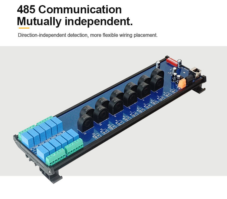 product huaqingjun 12 channel rs485 ethernet ac current voltage transformer detect module modbus rtu modbus tcp acquisition module-7