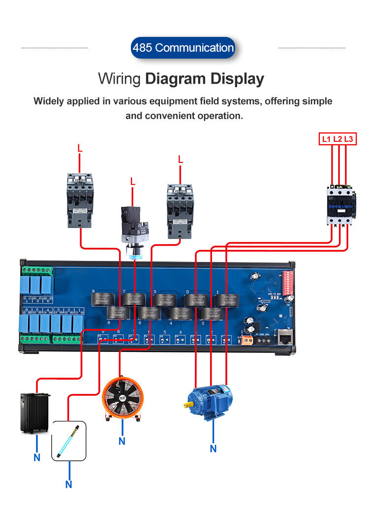 product huaqingjun 12 channel rs485 ethernet ac current voltage transformer detect module modbus rtu modbus tcp acquisition module-11