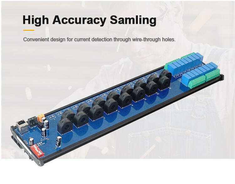 product huaqingjun 16 channel rs485 ethernet ac current voltage transformer detect module modbus rtu tcp acquisition module-5