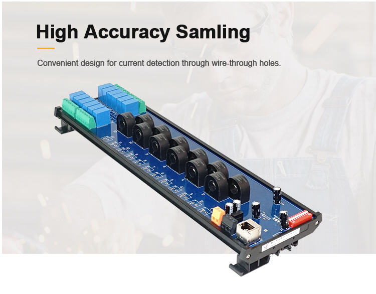 product huaqingjun 12 channel rs485 ethernet ac current voltage transformer detect module modbus rtu modbus tcp acquisition module-5