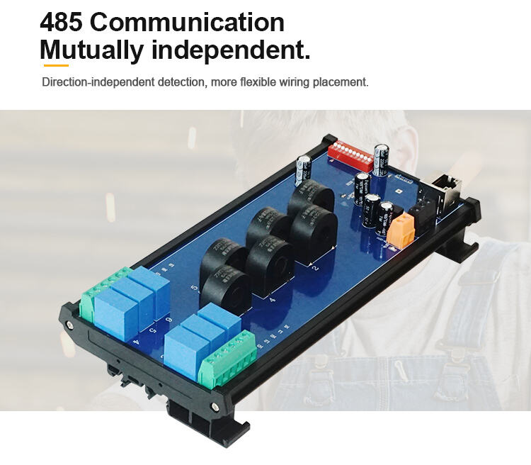 product huaqingjun 6 channel rs485 lan current voltage transformer detect module detection modbus rtu tcp acquisition module-8