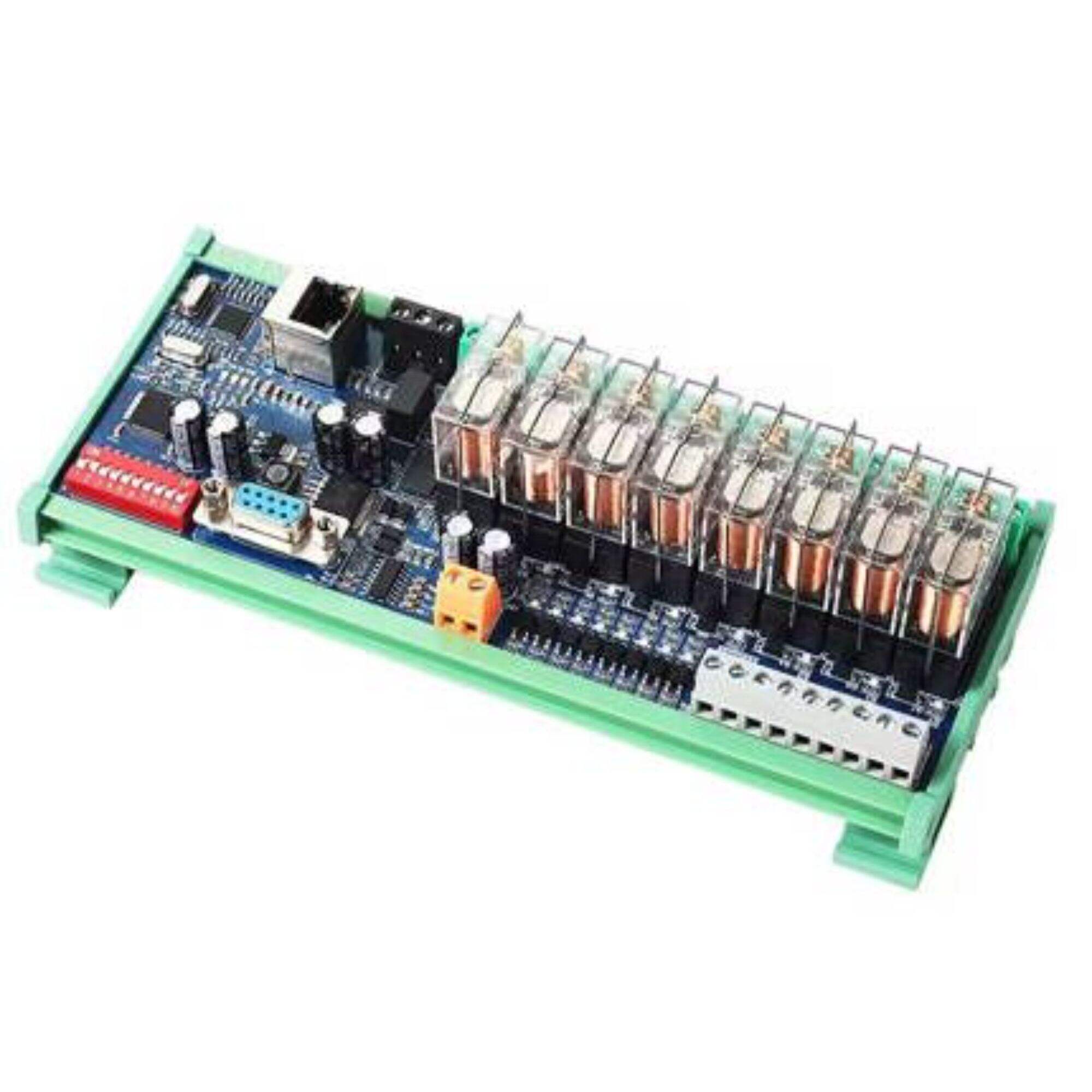 Huaqingjun 8-Channel RS485 232  IO Board Ethernet RJ45 Relay Module  Modbus RTU/TCP RS232 LAN Network for Contactors