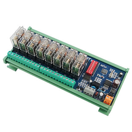 Huaqingjun 8-Channel RS485 Communication Omron Relay Output Module Remote Control Modbus RTU DO Module for PLC