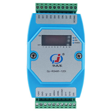 Huaqingjun 12 channel digital input acquisition module with RS485 Modbus Rtu