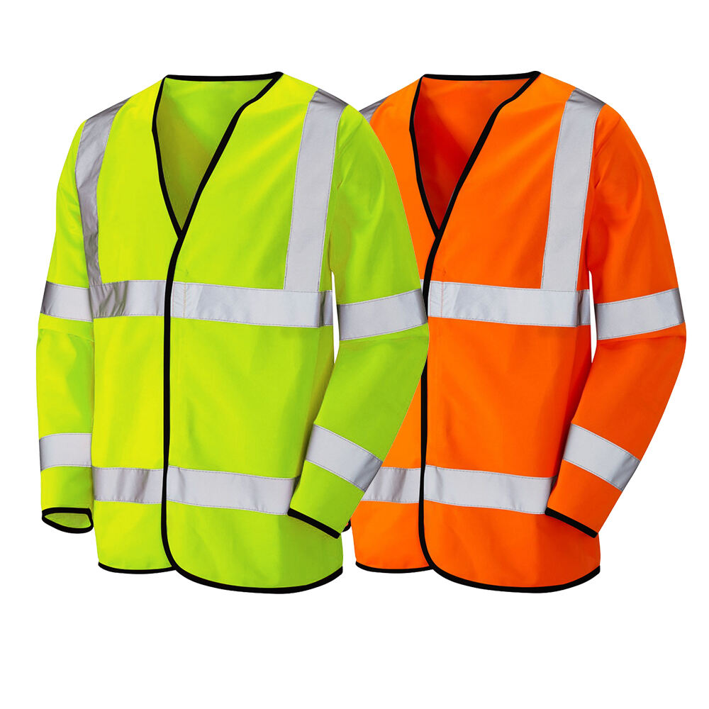 GVU27 HI-VIS POLYESTER LONG SLEEVE SAFETY VEST