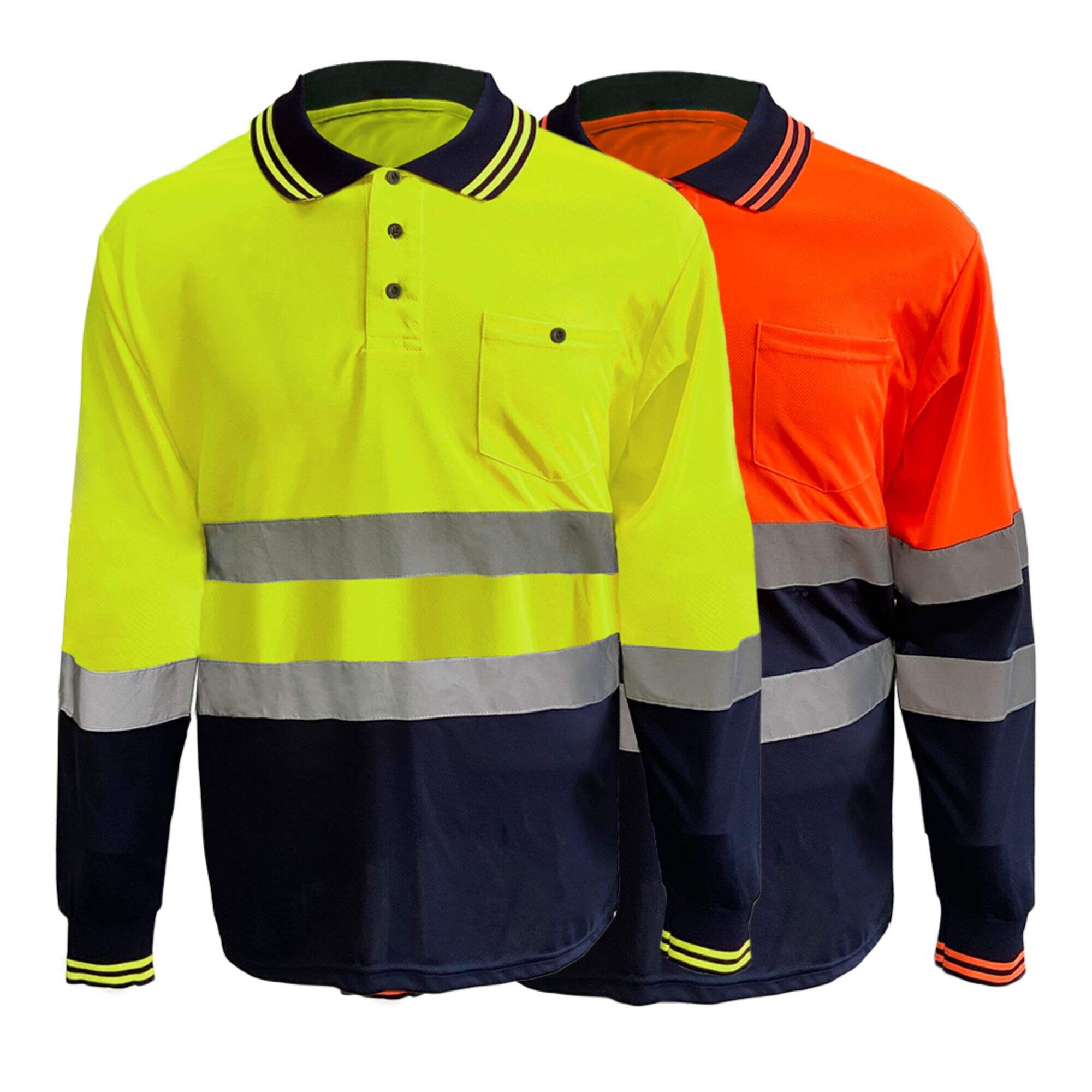 GT09 آستین بلند Birdseye Hi-vis Polo