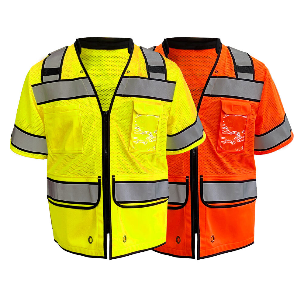 GVU25 SURVEYOR HI-VIS MESH SICHERHEITSWESTE MIT MEHREREN TASCHEN