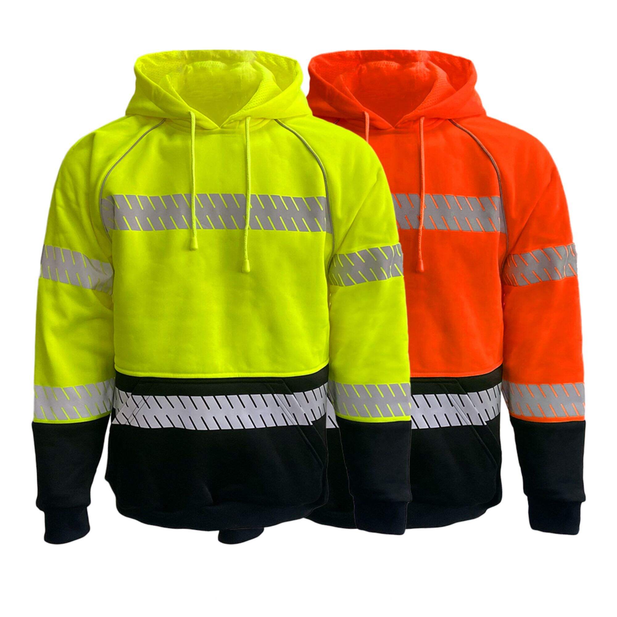 GH06 Hi-vis 2 warna Pullover Keselamatan Hoodie