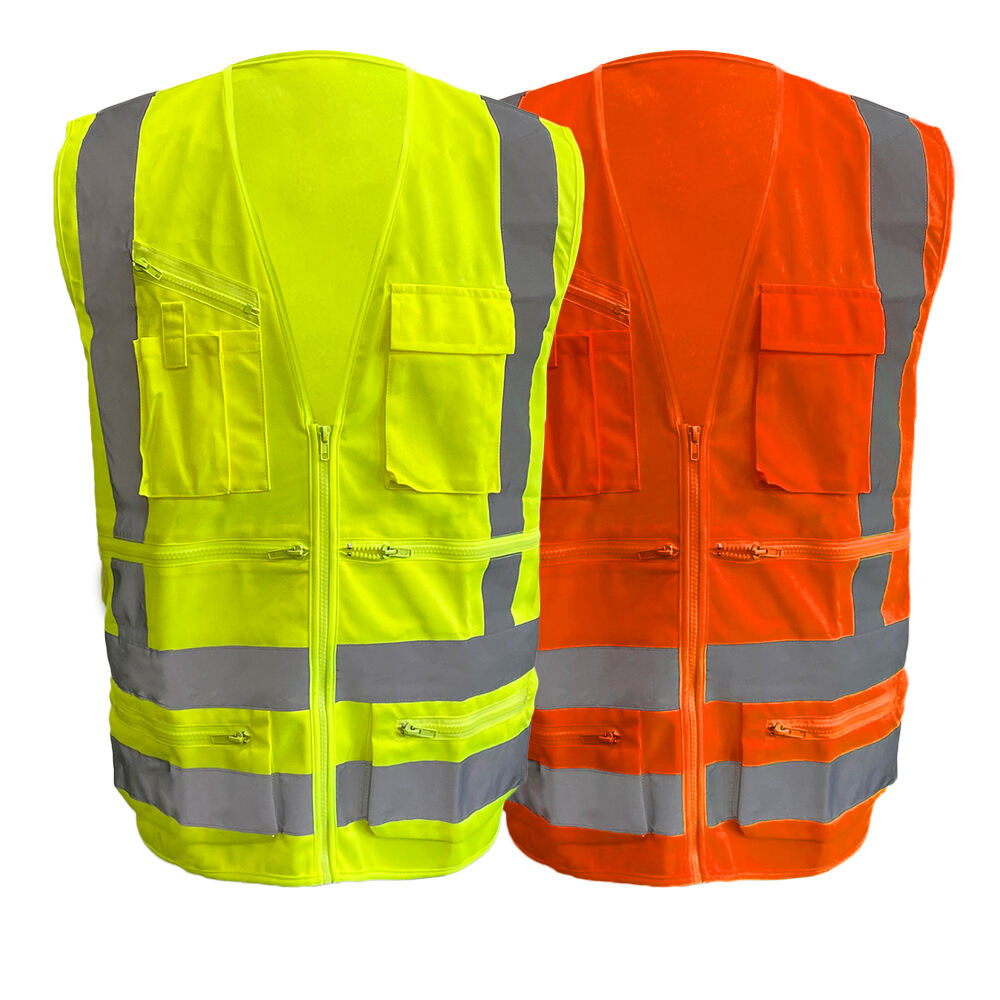 جلیقه ایمنی چند جیبی مش HI-VIS GV05