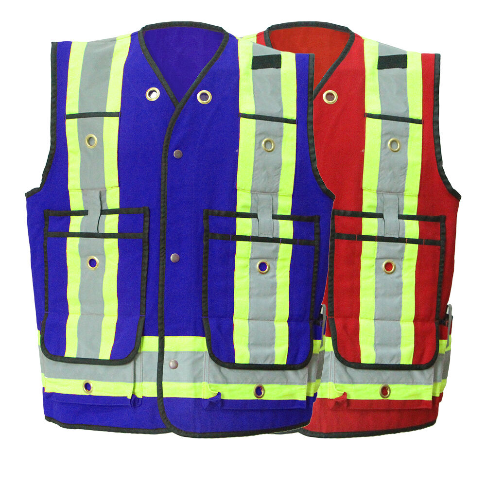 GVC06 X-BOX BACK COTTON OUCK SURVEYOR SAFETY VEST