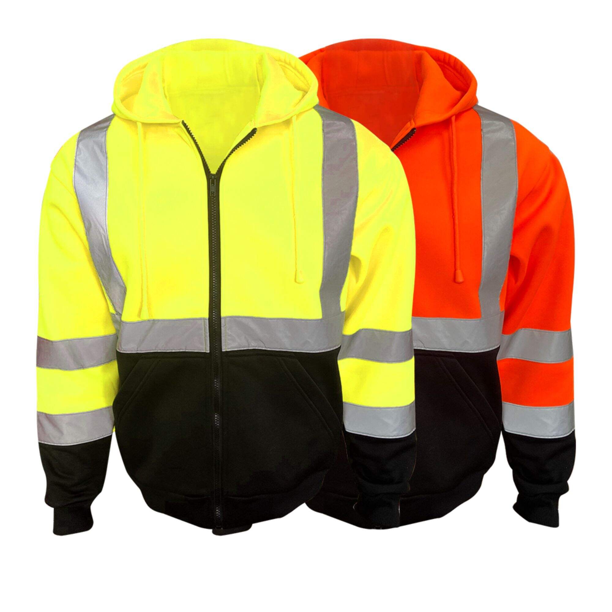 GH04 Hi-vis Sweater Berkerudung Dengan Ritsleting