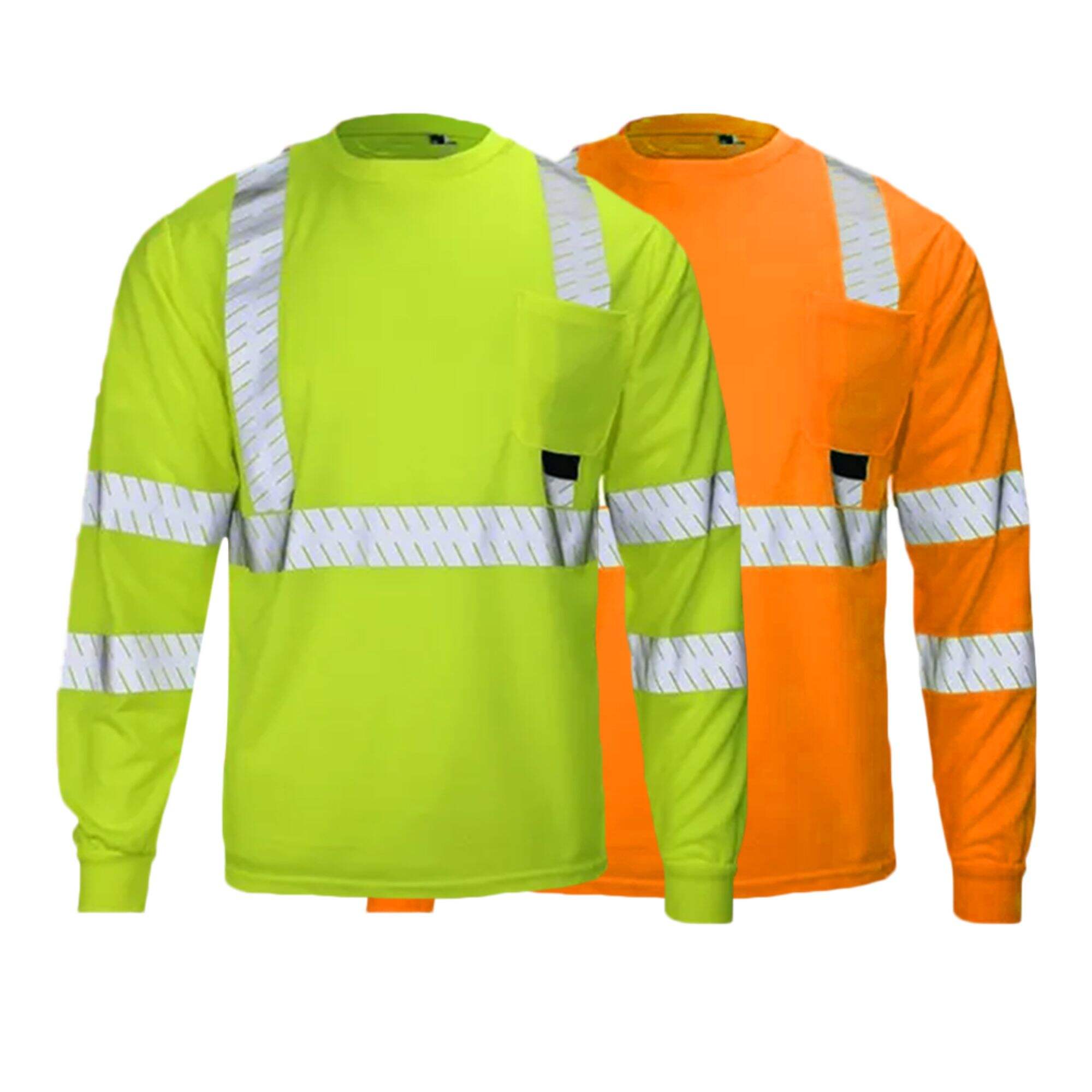 GT23 Hi-vis Safety T-shirt Crew Neck Long Sleeve