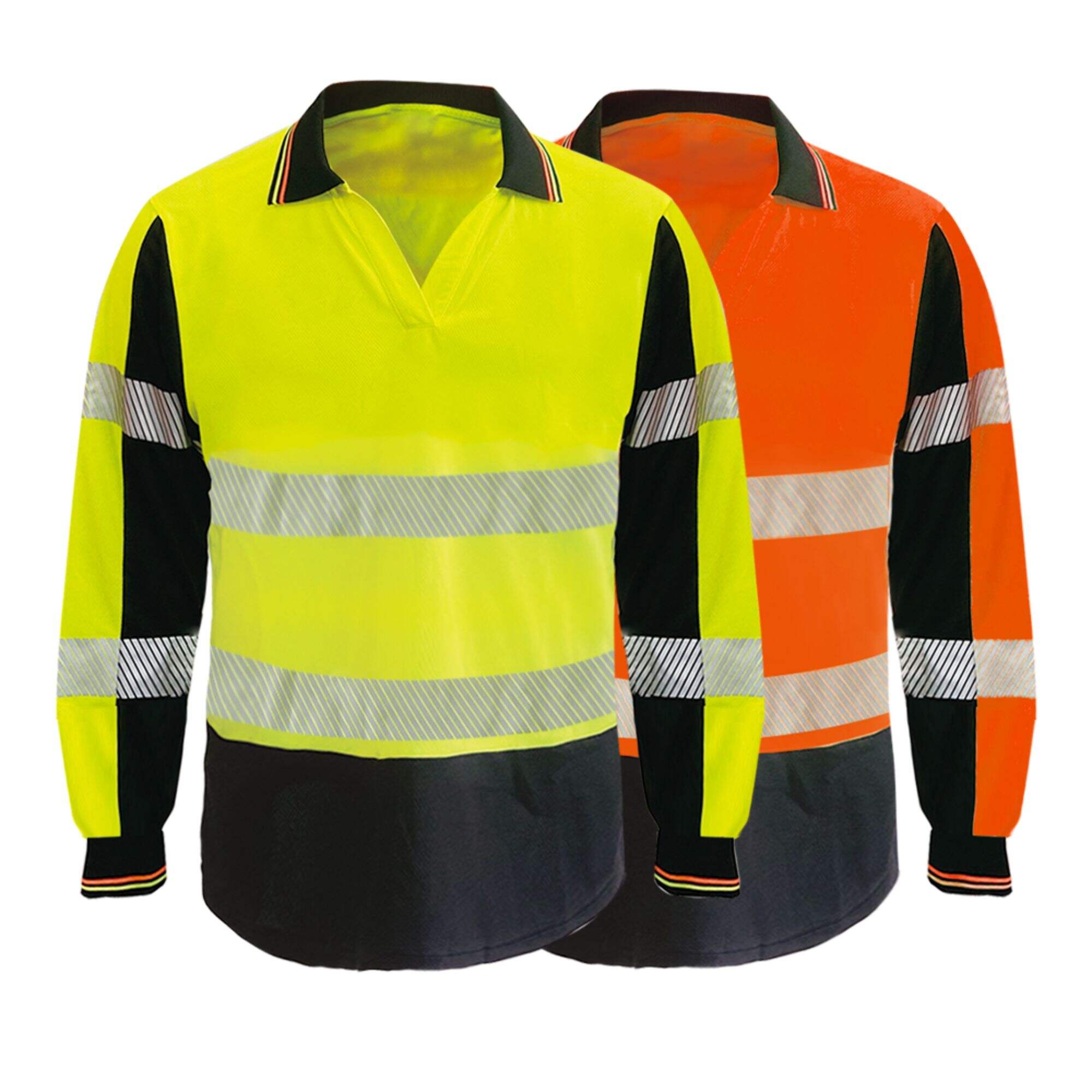 GT10 Long Sleeve Birdseye Hi-vis Polo