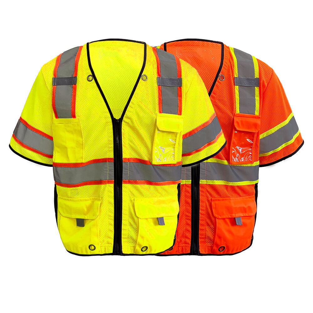 GVU23 SURVEYOR HI-VIS 메쉬 멀티 포켓 안전 조끼