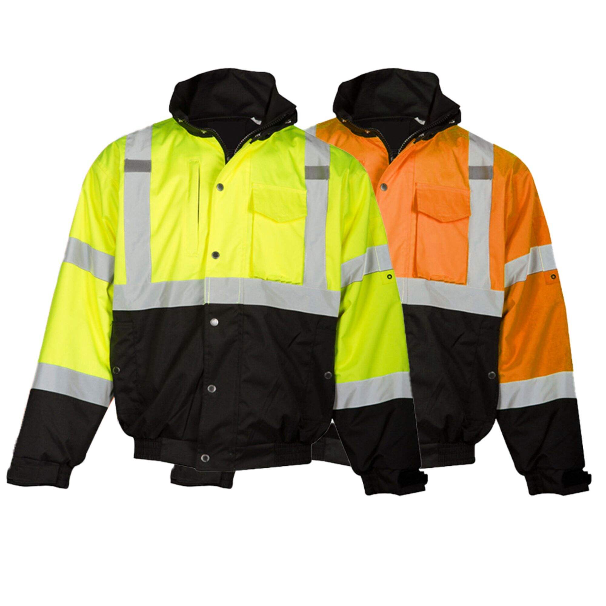 GJ02 Hi-vis Bomber 3 In 1 Safety Jacket