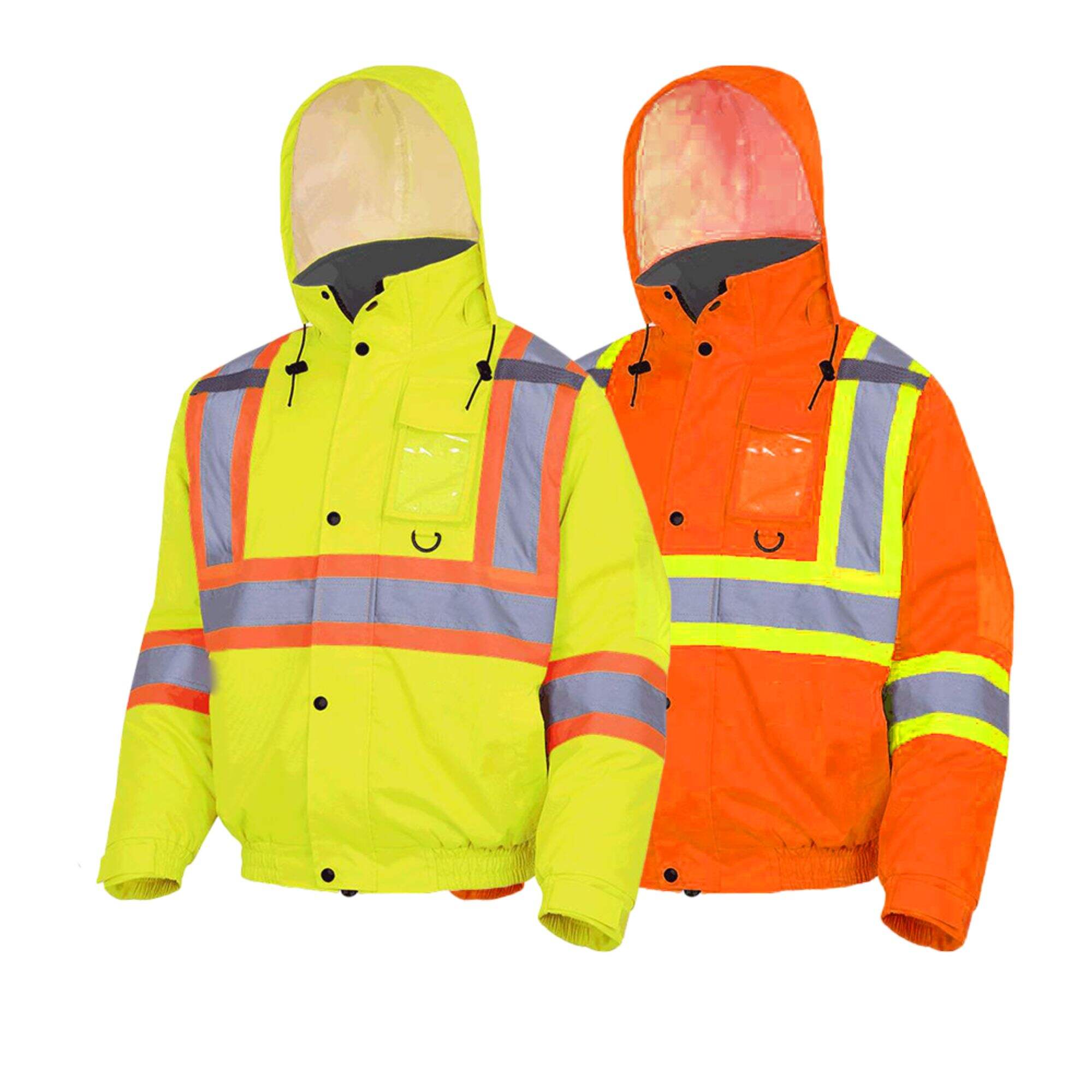 GJ05 Hi-vis Winter Quilted Safety Bomber Jacket