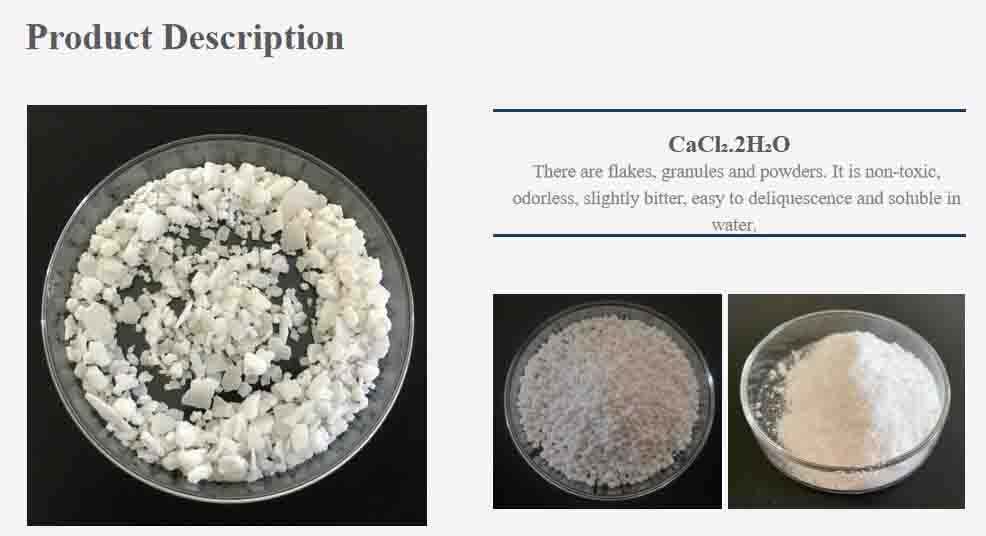 Wholesale Price White Cacl2 Bulk Calcium Chloride Dihydrate Flake factory