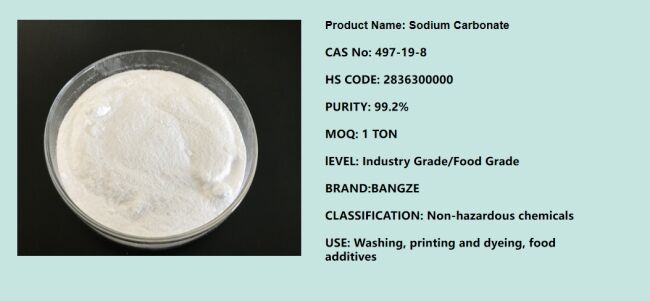 BANGZE Supply Soda Ash Light 99.2% Na2CO3 For Printing Sodium Carbonate details