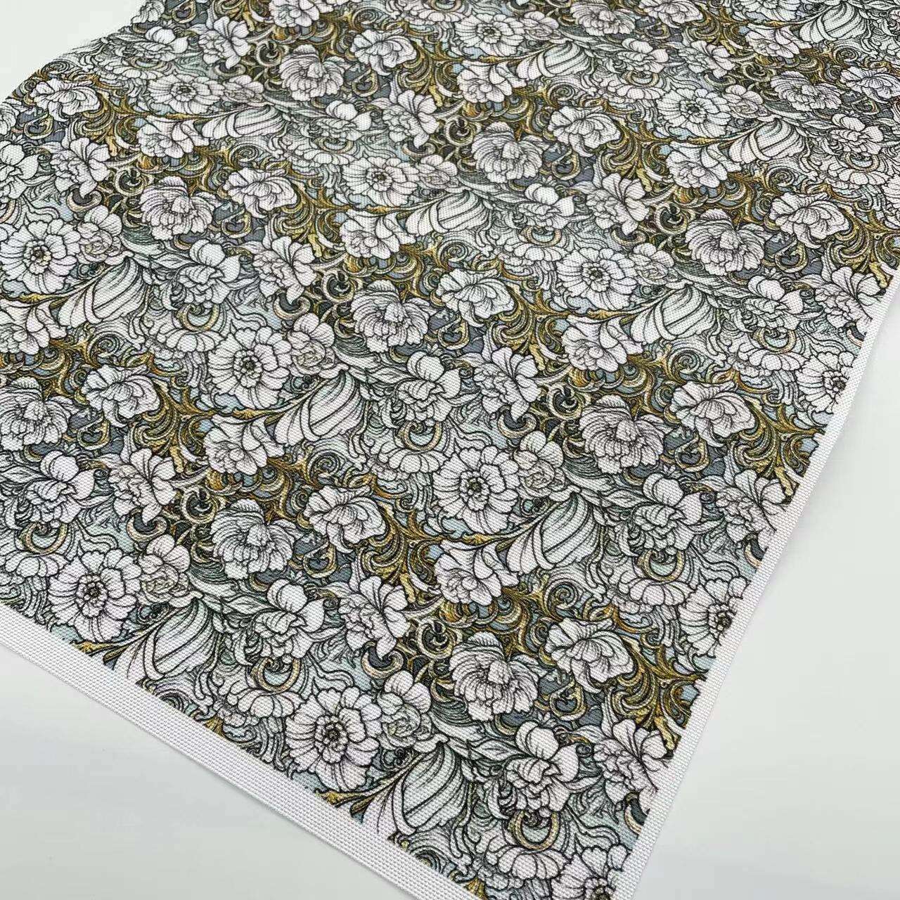 Printed 600D PU coated Polyester oxford fabric with durable water repellent