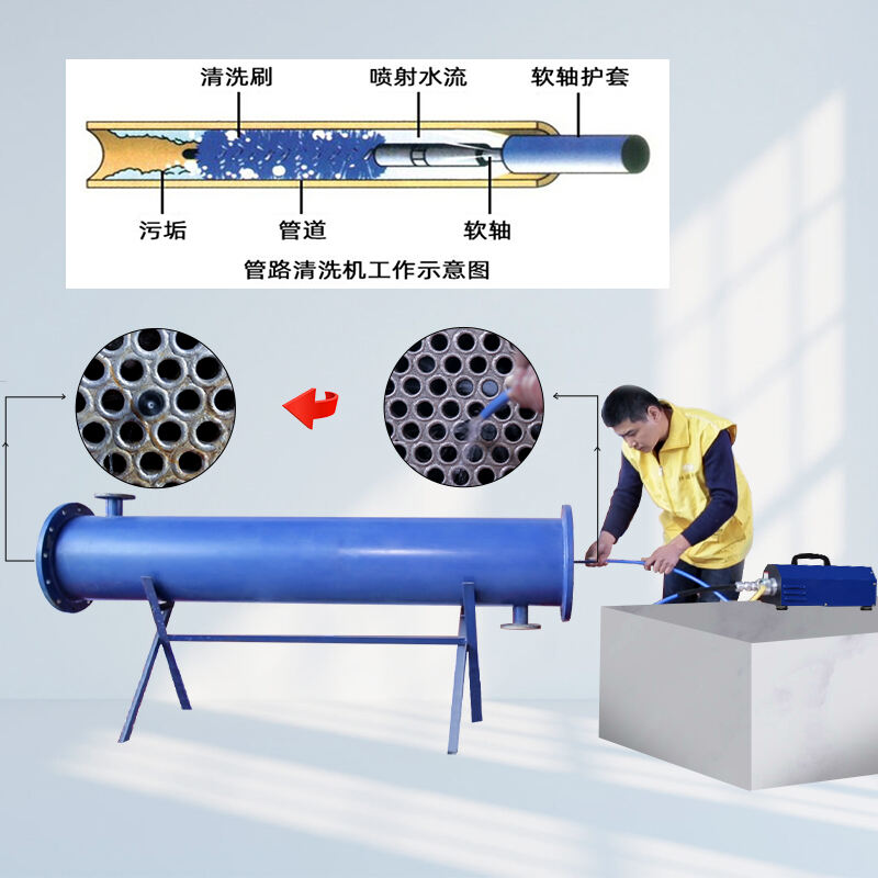 KT-106 Multi-function  tube cleaner machine brush speed adjustable supplier