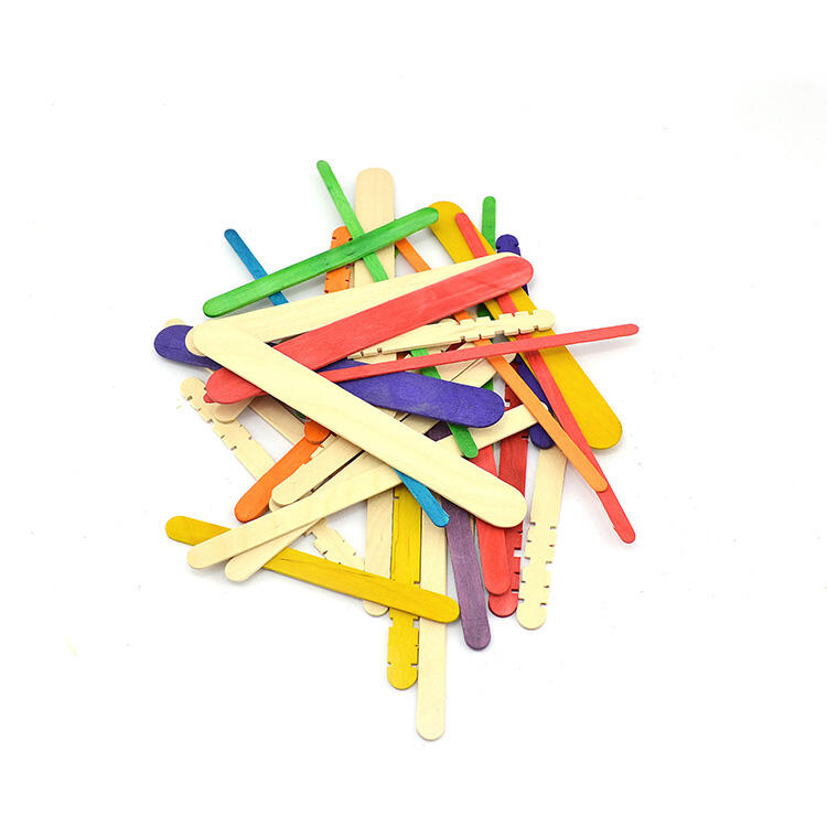 Primary Color Wooden Sticks for DIY materials details