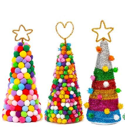100 Pcs/bag Colorful Glittery Craft Pompoms supplier
