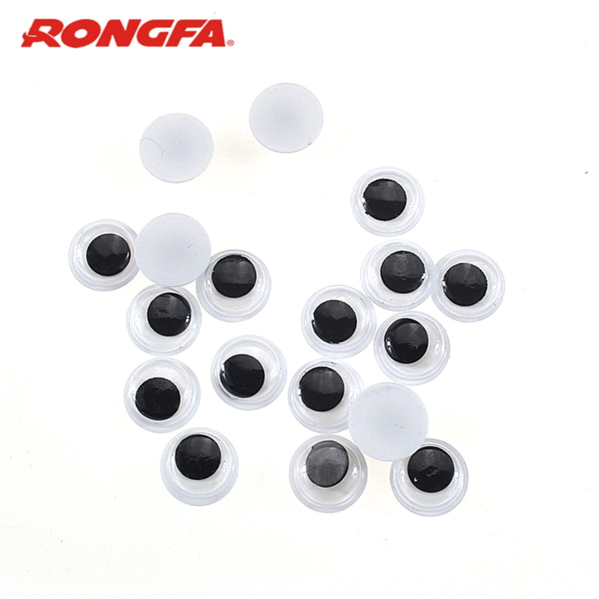 100pcs/bag Handcraft DIY Normal Self Adhesive Wiggly Eyes Black Pupil