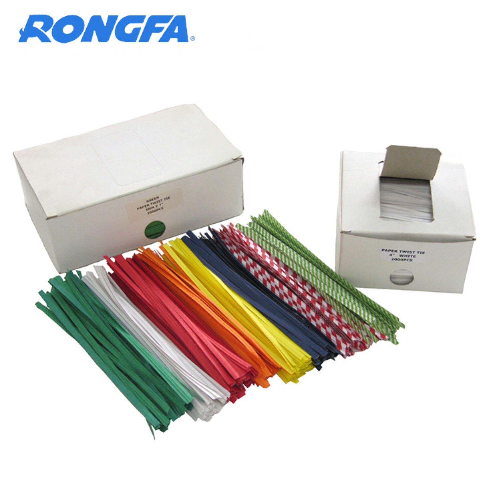 2000 pcs/box Precut Paper/Plastic Twist Ties