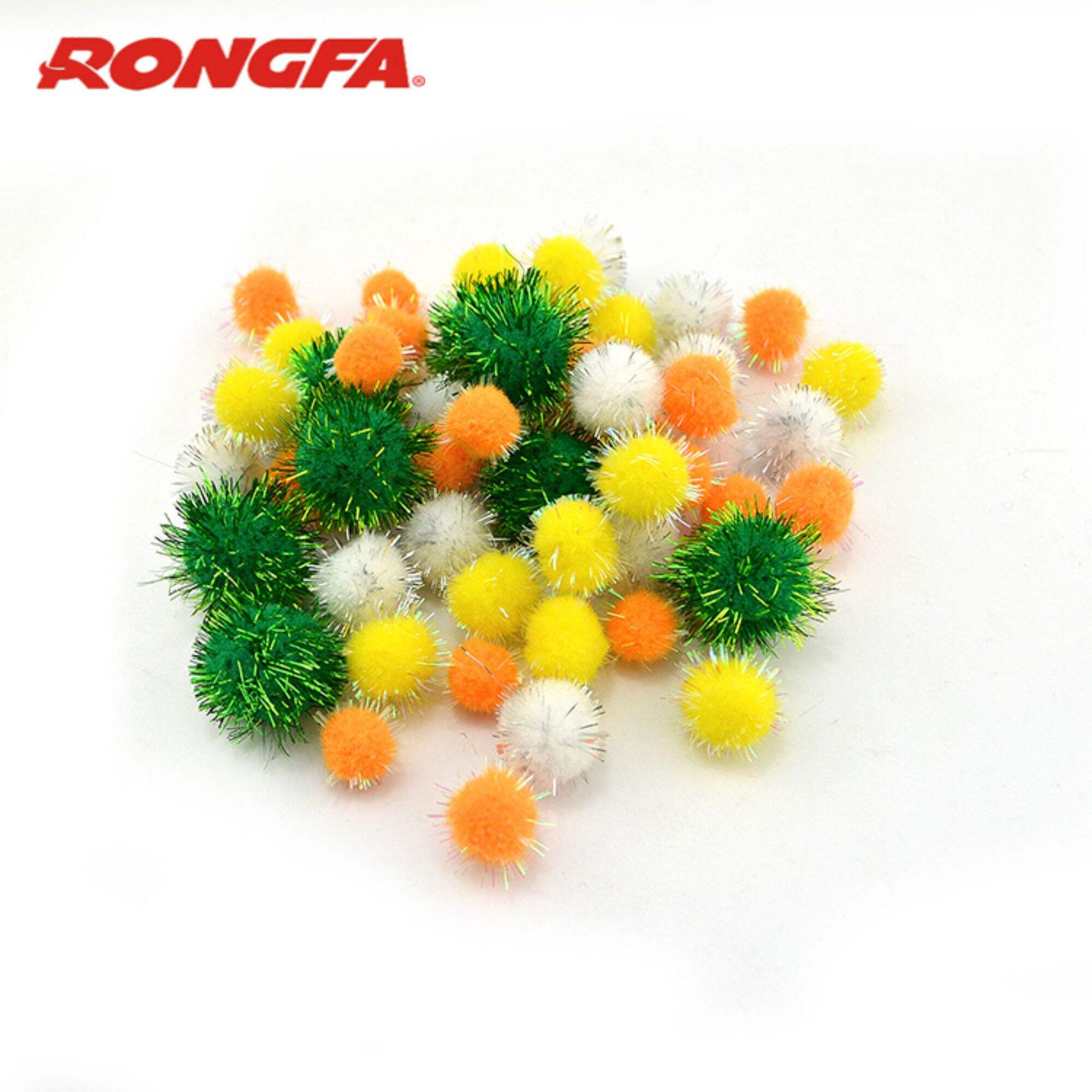 100 Pcs/bag Colorful Glittery Craft Pompoms
