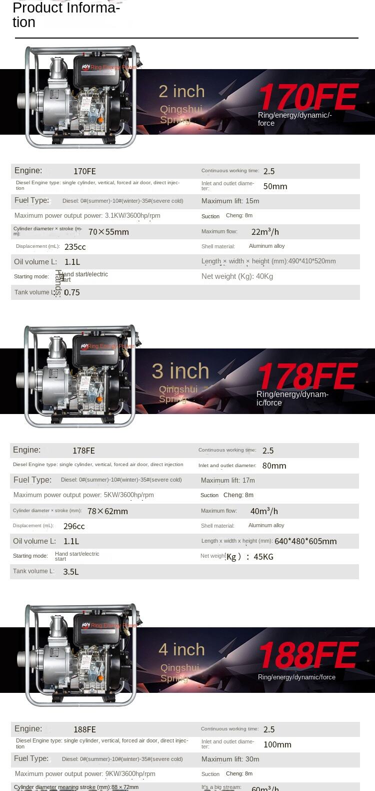 product 3 inch 5 inch 6 inch diesel water pump irrigation water pump agricultural irrigation diesel water pump-10