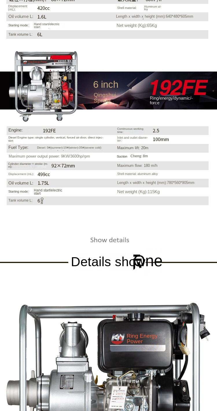 product 3 inch 5 inch 6 inch diesel water pump irrigation water pump agricultural irrigation diesel water pump-11