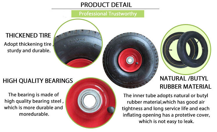 10 inch 11 inch high load cart inflatable wheels industrial warehouse truck pneumatic wheels manufacture