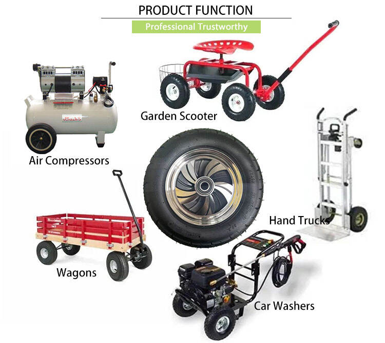 14 inch, 16 inch industrial machinery high load inflatable wheel high quality cart pneumatic wheel factory