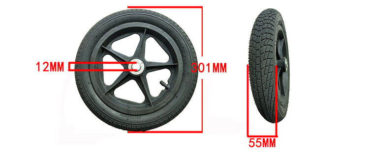 New 12-Inch Plastic Pneumatic Kids Running Bike Wheel Rubber 12x1.75 Cycle Tyre with Inner Tube for Tools Machinery Industry factory
