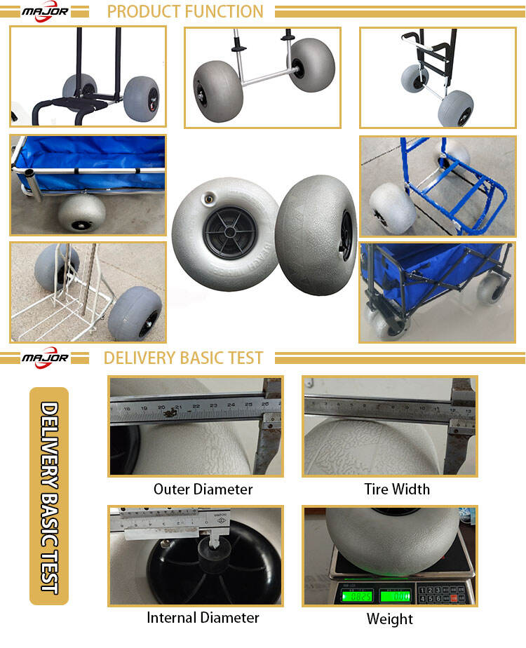 16 inch big balloon tire sand wheel for beach cart/kayak cart/ jet ski trailer factory