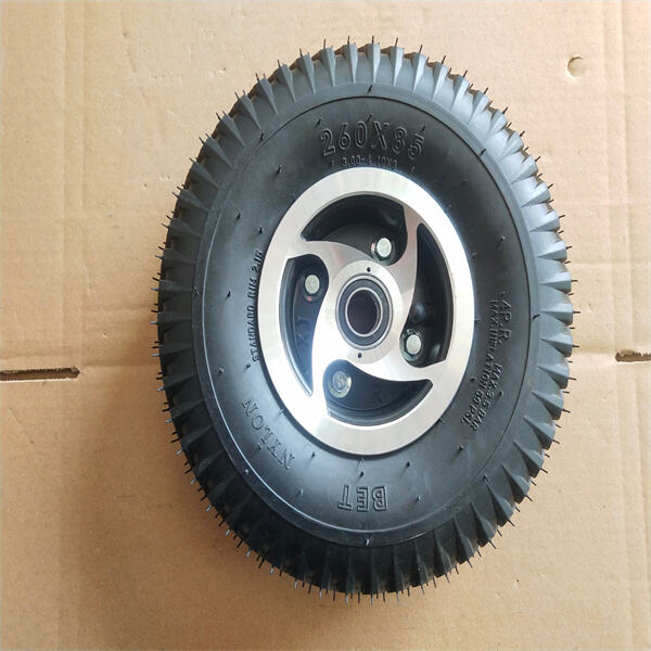 Experience increased stability with 10 inch pneumatic wheels.